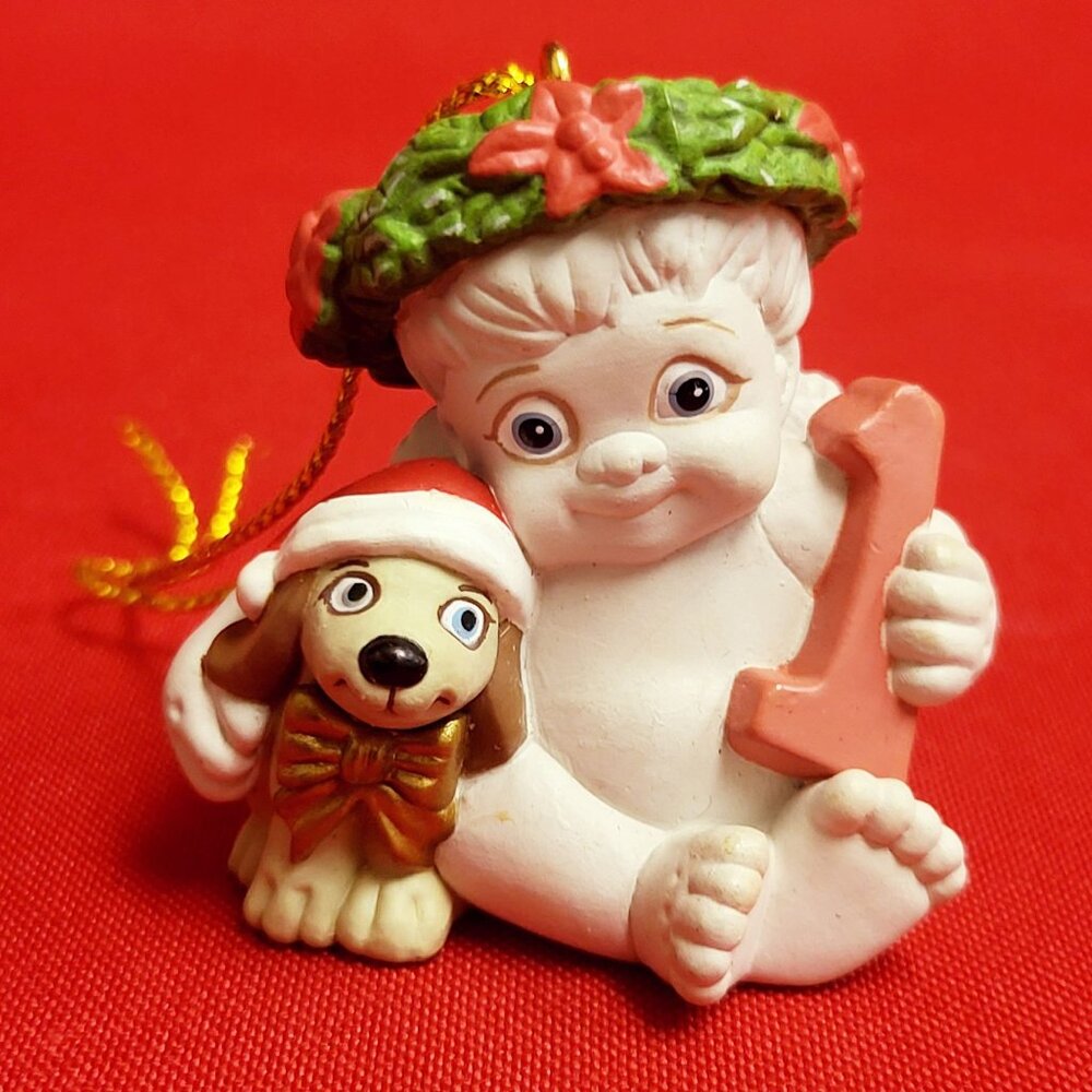 Dreamsicles First Christmas with Puppy Ornament Figurine 1997